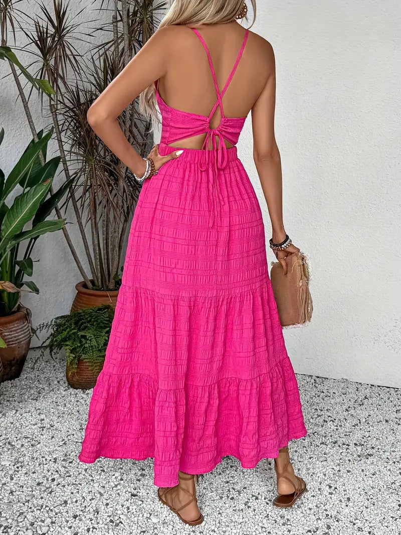 Vestido de verano elegante – Vestido tirantes sin espalda chic y ligero