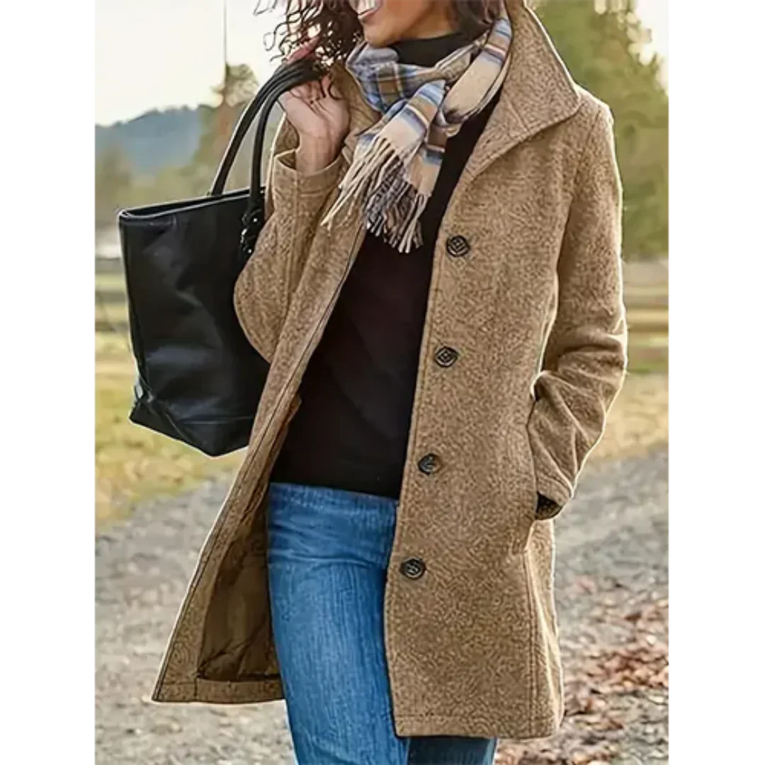 Abrigo invierno dama – Trench largo cálido y elegante