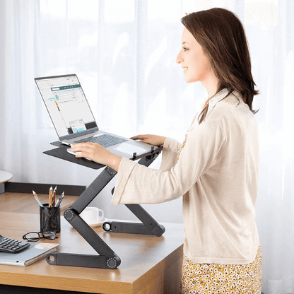 Adjustable Laptop Stand – 360° Rotating Legs for Ergonomic Use