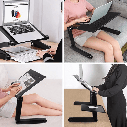Adjustable Laptop Stand – 360° Rotating Legs for Ergonomic Use