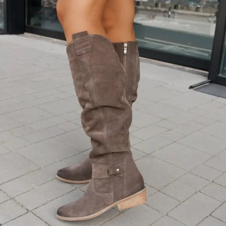 Botas de moda mujer – Botines elegantes de cuero para otoño