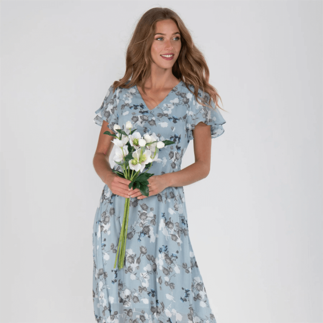 Vestido de verano dama – Maxi elegante con flores para ocasiones formales