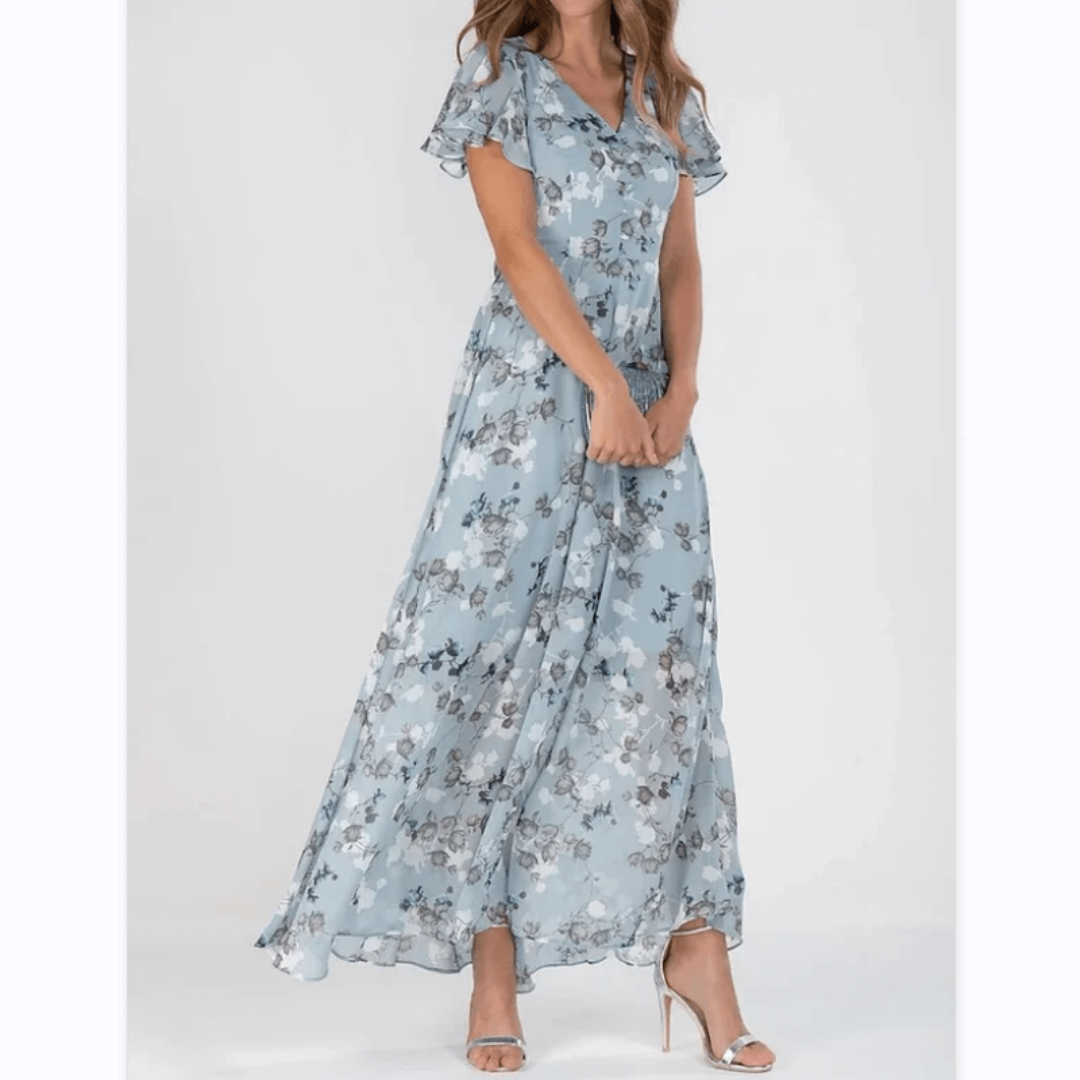 Vestido de verano dama – Maxi elegante con flores para ocasiones formales