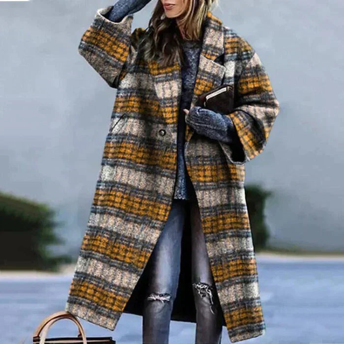 Abrigo de lana elegante grande – Abrigo de invierno chic y cálido